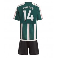Maglie da calcio Manchester United Christian Eriksen #14 Seconda Maglia Bambino 2023-24 Manica Corta (+ Pantaloni corti)